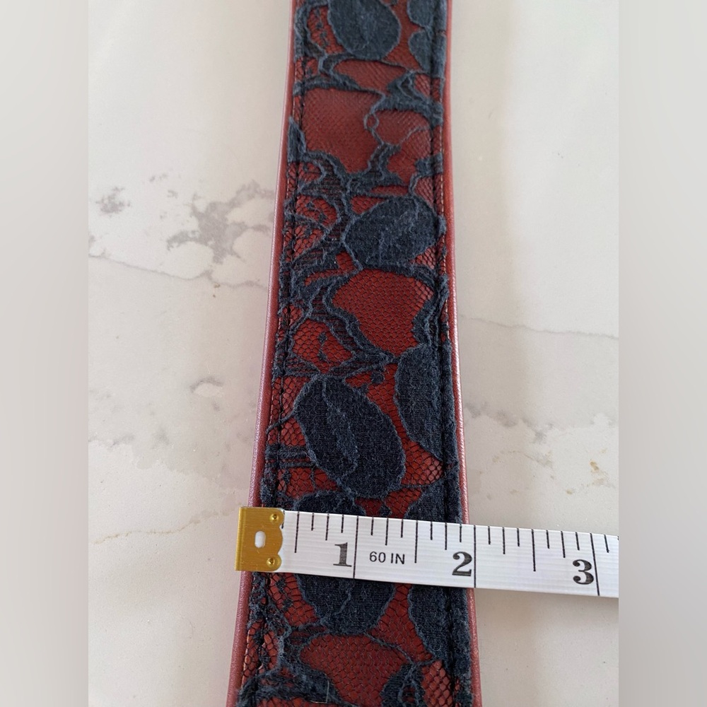 Anthropologie Lace Over Leather Belt - Picture 10 of 10